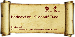 Modrovics Kleopátra névjegykártya
